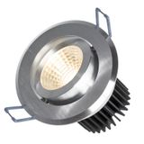 FIALE II 6W COB 38st 230V NW LED SPOT brushed aluminium ring