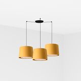 SAMBA 3L Black/yellow pendant lamp