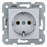 Socket outlet, cage clamps, silver