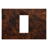 VIRNA PLATE - IN TECHNOPOLYMER - 1 GANG - ENGLISH WALNUT - SYSTEM