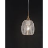 Clear Glass   & Satin Gold Metal   LED E27 1x12 Watt 230 Volt  IP20 Bulb Excluded  D: 13.5 H1: 24 H2: 120 cm Adjustable Height