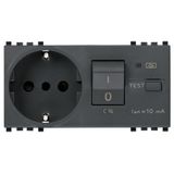 2P+E 16A P30 outlet+C16 RCBO grey