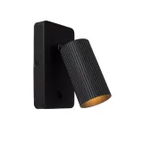 Lucide CLUBS - Wall spotlight - 1xGU10 - Black