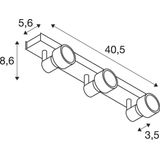 PURI 3 ceiling light, matt white, GU10, max. 3x50W