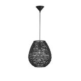 Black Paper  Black Fabric Wire & Base  LED E27 1x12 Watt 230 Volt  IP20 Bulb Excluded  D: 30.5 H1: 33 H2: 215 cm Adjustable height