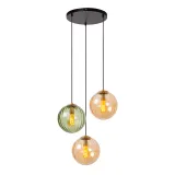 MONSARAZ Pendant light-Green-Ø35-3xE27-40W-Glass