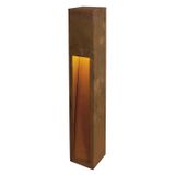 RUSTY SLOT 80 bollard light, E27 max. 11W, IP44, rusted iron