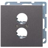 Centre plate for 2 loudsp. or BNC socket AL2962-2AN