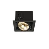 KADUX 1 ES111 Downlight, angular, matt black, max. 50W