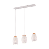 Bidar pendant 3-pc E27 matt white