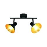 2/Lights Spot Black/Gold Harvey