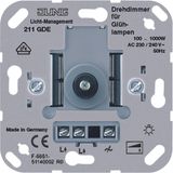 Rotary dimmer with 2-way push switch 211GDE