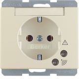 SCHUKO socket outlet with overvoltage protection, Arsys, white glossy