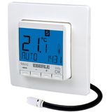 Clock thermostat as a room controller with limiter function, AC 230V, 1NO contact, 10 A, blue backlighting