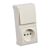 Vera Beige Switch + Socket Vertical