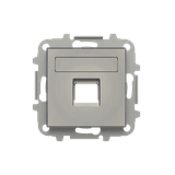 8518.1 AI Cover plate for data outlet 1-gang - Stainless Steel Data connection 1 gang Stainless steel - Sky Niessen