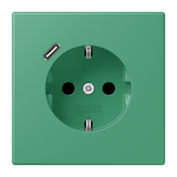 SCHUKO socket with USB type C LC4320G LC1520-18C250