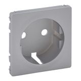 Cover plate Valena Life - 2P+E socket - German standard - aluminium