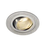 NEW TRIA LED DL ROUND SET, alu brushed, 9,1W, 2700K, 38ø