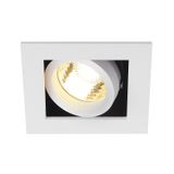 KADUX 1 GU10 Downlight, angular, matt white, max. 50W