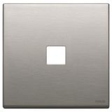 Plate 2Mx1 Flat brushed nickel