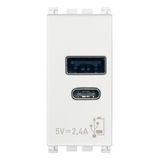 A+C-USB supply unit 12W2,4A5V 1M white