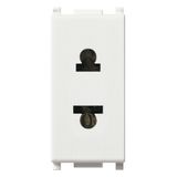 2P 16A USA+EU ø4,8mm outlet white