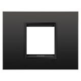 LUX PLATE - IN METAL - 2 MODULES - MONOCHROME SATIN BLACK - CHORUSMART