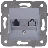 Karre Plus-Arkedia Silver One Gang Data Socket (CAT5)