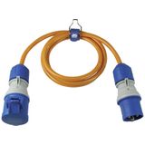 CEE extension 1.5m, orange
1.5m PUR cable H07BQ-F 3G2.5, in orange signal color
with CEE plug "powerlight" and CEE coupling "powerlight" with phase indicators 230V/16A/3-pin