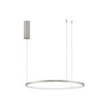 Triac Dimmable Brushed Champagne Silver Aluminium   & Acrylic  LED 37 Watt 230 Volt   1274Lm 3000K IP20   D: 60 H: 200 cm Adjustable Height