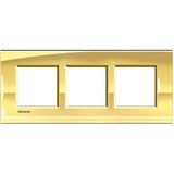 LL - cover plate 2x3P 57mm shiny pink gold