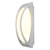 MERIDIAN 2 wall lamp, E27, max. 25W, IP54, silvergrey