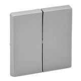 Cover plate Valena Life - 2-gang - aluminium