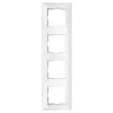 Four gang frame, white