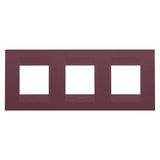 GEO INTERNATIONAL PLATE - IN PAINTED TECHNOPOLYMER - 2+2+2 MODULES HORIZONTAL - TUSCAN RED - CHORUSMART