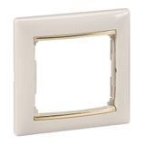 PLAQUE 1 P IVORY / GOLD