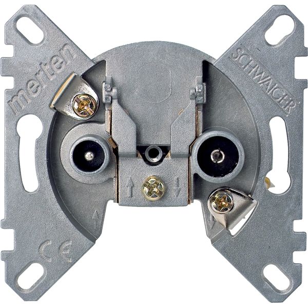 Antenna end of line socket-outlet, Merten inserts, 2 outputs R/TV+SAT image 3