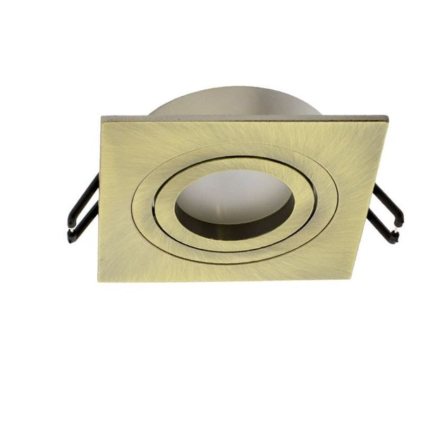 Helium Recessed Light Square Tilting Antique Brass image 2