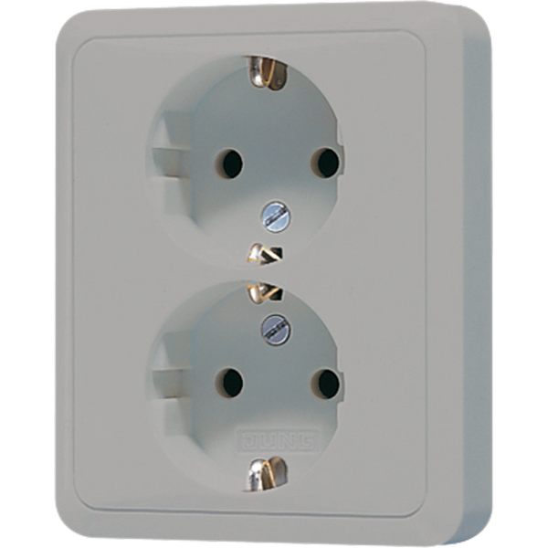 Schuko-socket 2-gang CD5020NGR image 1