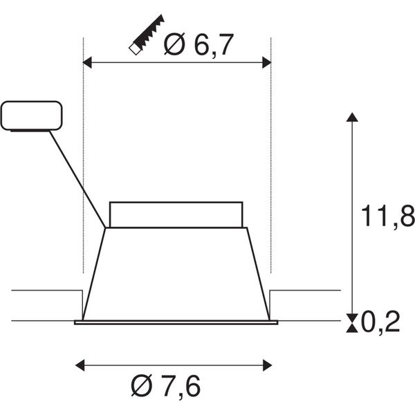 HORN 25W lm 220-240V K IP20/IP44 white image 2