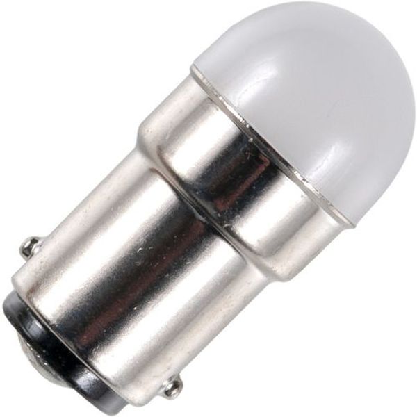 LED Ba15d 4xSMD T18x35 12V 50-60Lm 1W 3000K 25Khrs AC/DC White image 1