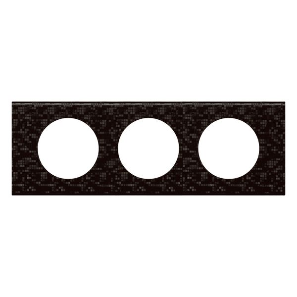 3 GANG PLATE LEATHER PIXELS image 2