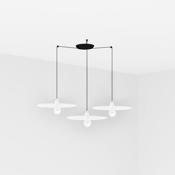 PLAT WHITE PENDANT LAMP E27 60W 3L image 1