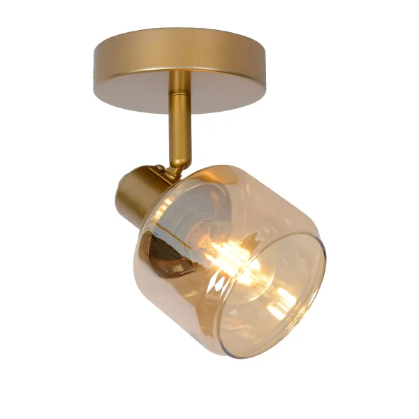 Lucide BJORN - Ceiling spotlight - 1xE14 - Matt Gold / Brass image 1