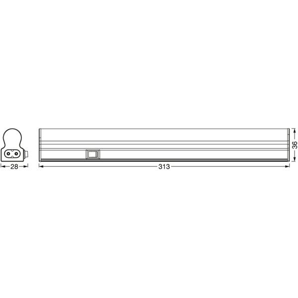 LED Sensor Batten 320mm 4W 3000K image 9