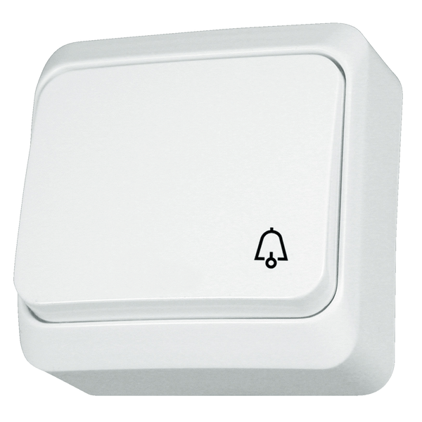 PRIMA - 1pole pushbutton - 10A, bell symbol, white image 4