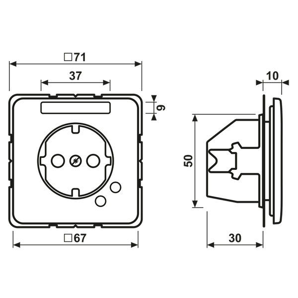 SCHUKO® socket with surge voltage prot. 521ZNAUF image 3