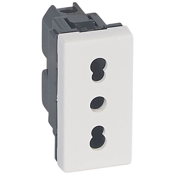 Socket outlet Mosaic - italian - 2P+E 10/16 A - 1 module - white image 2