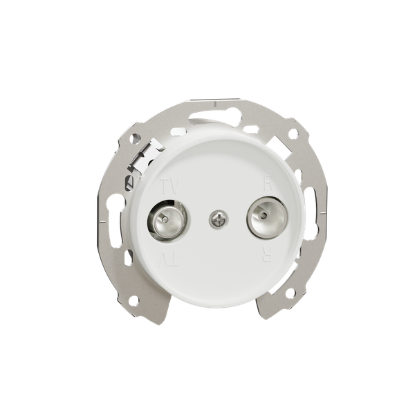 Renova - TV/R socket - intermediate socket (passage) - white image 4